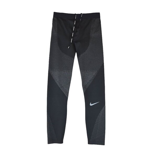 Nike Zonal Strength Running Tights Size M Black Gray Compression Training Pants - Picture 2 of 11